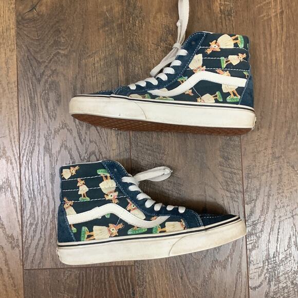 Vans Hawaiian Hulu Doll Navy/White Sk8-Hi Sneakers - Picture 7 of 10